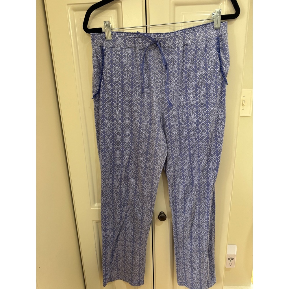 Simply Styled Womens Large Purple White Pajama Pants‎ Lounge Sleepwear